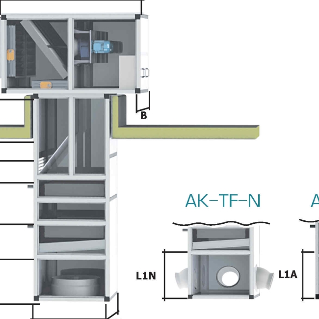 Крышный кондиционер Т-образного типа AK-TF-D